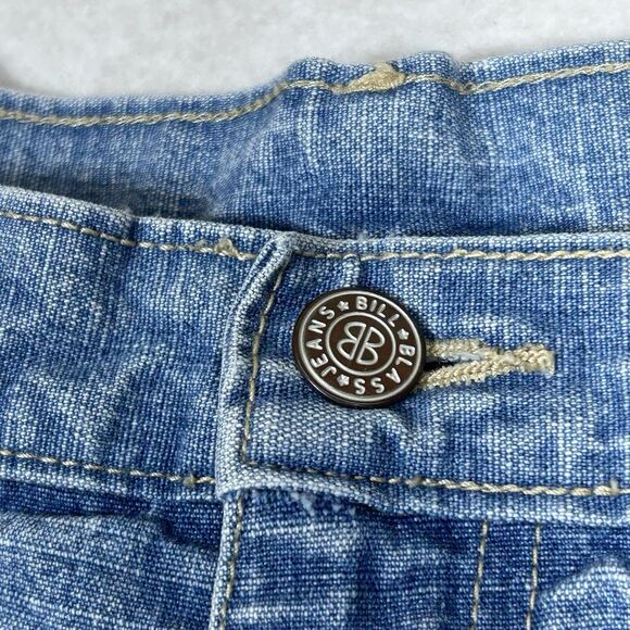 VTG Bill Blass Women’s 14 Capri Jeans Cotton Light Wash High Rise Slit Hem - Picture 5 of 16